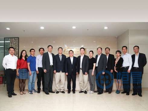 清華大學五道口金融學院常務副院長廖理一行蒞臨恒昌調研并與到會高管合影
